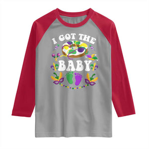 Mardi Gras Raglan Shirt I Got The Baby Funny Pregnancy Announcement TS09 Sport Gray Red Print Your Wear