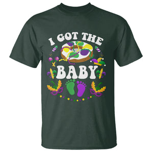 Mardi Gras T Shirt I Got The Baby Funny Pregnancy Announcement TS09 Dark Forest Green Printyourwear