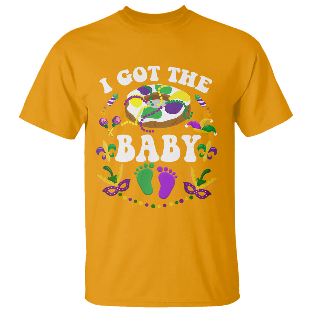 Mardi Gras T Shirt I Got The Baby Funny Pregnancy Announcement TS09 Gold Printyourwear