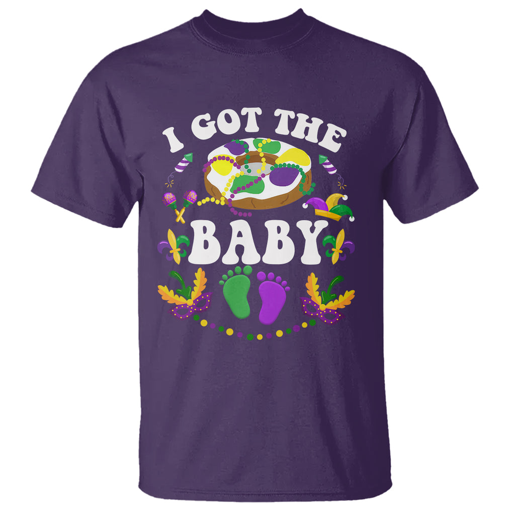 Mardi Gras T Shirt I Got The Baby Funny Pregnancy Announcement TS09 Purple Printyourwear