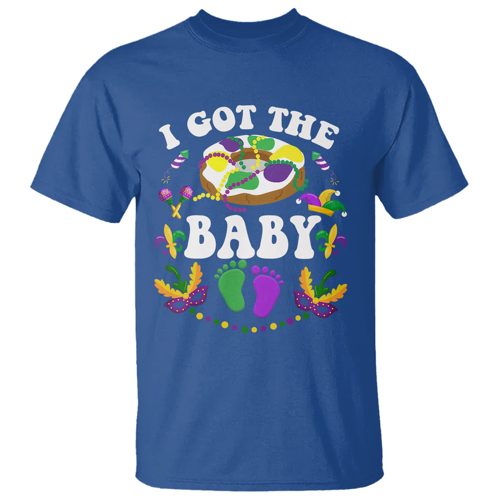 Mardi Gras T Shirt I Got The Baby Funny Pregnancy Announcement TS09 Royal Blue Printyourwear