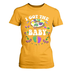 Mardi Gras T Shirt For Women I Got The Baby Funny Pregnancy Announcement TS09 Gold Print Your Wear