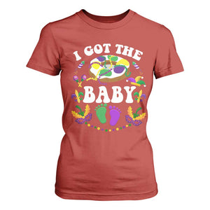 Mardi Gras T Shirt For Women I Got The Baby Funny Pregnancy Announcement TS09 Red Print Your Wear