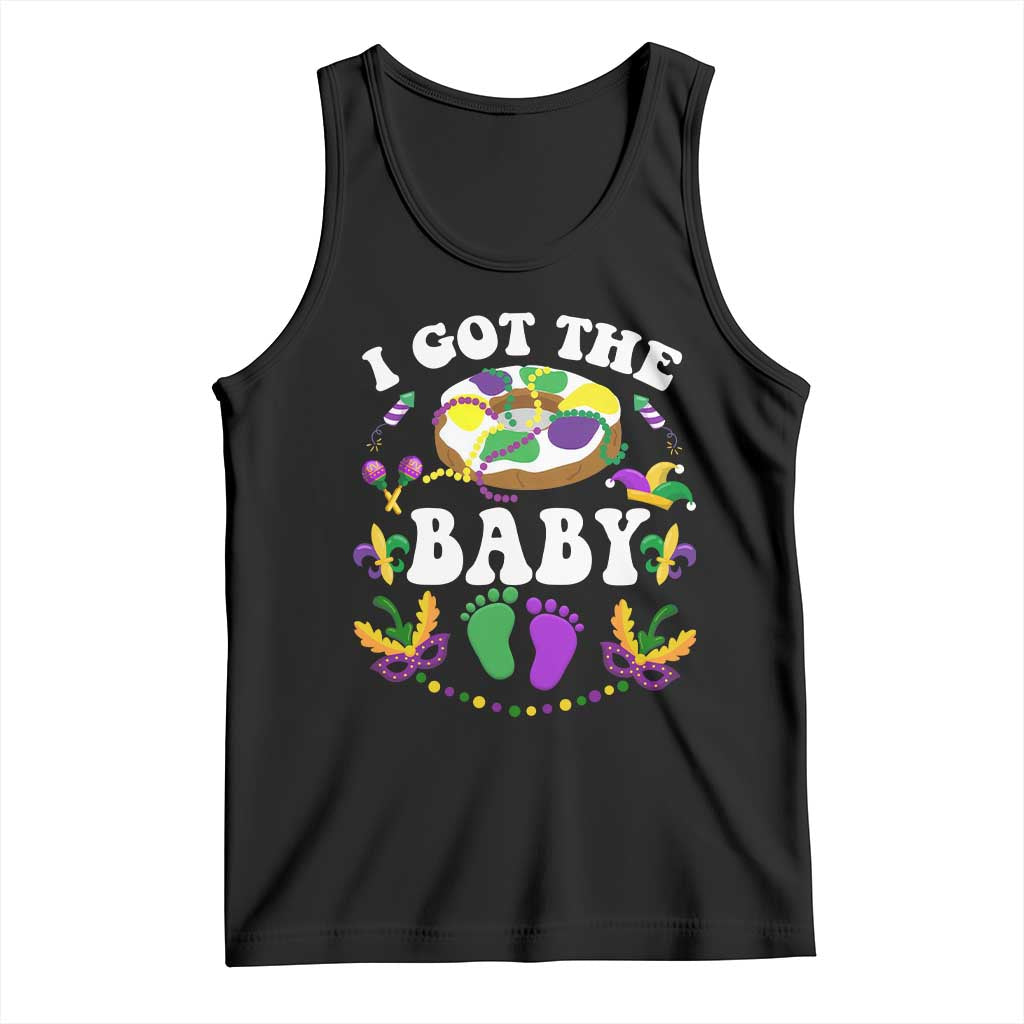 Mardi Gras Tank Top I Got The Baby Funny Pregnancy Announcement TS09 Black Print Your Wear