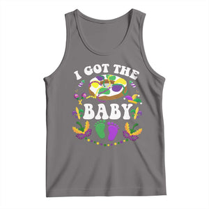 Mardi Gras Tank Top I Got The Baby Funny Pregnancy Announcement TS09 Deep Heather Print Your Wear