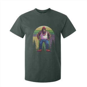 Funny Mardi Gras Bigfoot Sasquatch Funny Fat Tuesday Parade T Shirt For Kid TS09 Dark Forest Green Print Your Wear