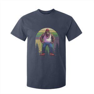Funny Mardi Gras Bigfoot Sasquatch Funny Fat Tuesday Parade T Shirt For Kid TS09 Navy Print Your Wear