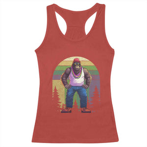 Funny Mardi Gras Bigfoot Sasquatch Funny Fat Tuesday Parade Racerback Tank Top TS09 Red Print Your Wear