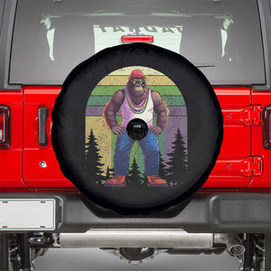 Funny Mardi Gras Bigfoot Sasquatch Funny Fat Tuesday Parade Spare Tire Cover TS09 Black Print Your Wear