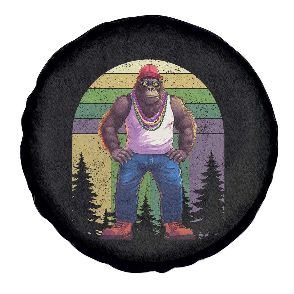 Funny Mardi Gras Bigfoot Sasquatch Funny Fat Tuesday Parade Spare Tire Cover TS09 Print Your Wear