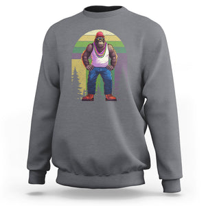 Mardi Gras Bigfoot Sasquatch Funny Fat Tuesday Parade Sweatshirt TS09 Charcoal Printyourwear