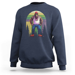 Mardi Gras Bigfoot Sasquatch Funny Fat Tuesday Parade Sweatshirt TS09 Navy Printyourwear