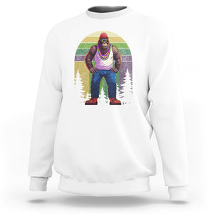 Mardi Gras Bigfoot Sasquatch Funny Fat Tuesday Parade Sweatshirt TS09 White Printyourwear
