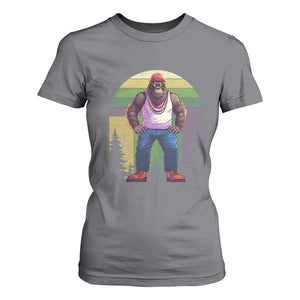 Funny Mardi Gras Bigfoot Sasquatch Funny Fat Tuesday Parade T Shirt For Women TS09 Charcoal Print Your Wear