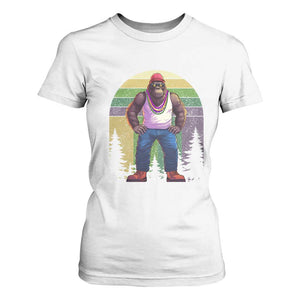 Funny Mardi Gras Bigfoot Sasquatch Funny Fat Tuesday Parade T Shirt For Women TS09 White Print Your Wear