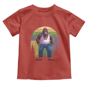 Funny Mardi Gras Bigfoot Sasquatch Funny Fat Tuesday Parade Toddler T Shirt TS09 Red Print Your Wear