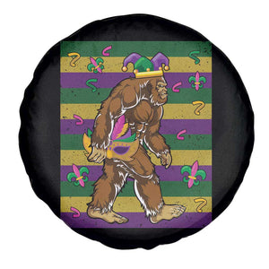 Mardi Gras Bigfoot Sasquatch Funny Fat Tuesday Parade Spare Tire Cover TS09 Print Your Wear