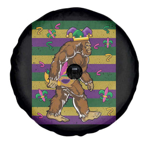 Mardi Gras Bigfoot Sasquatch Funny Fat Tuesday Parade Spare Tire Cover TS09 Print Your Wear