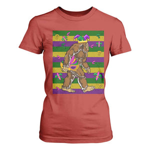 Mardi Gras Bigfoot Sasquatch Funny Fat Tuesday Parade T Shirt For Women TS09 Red Print Your Wear