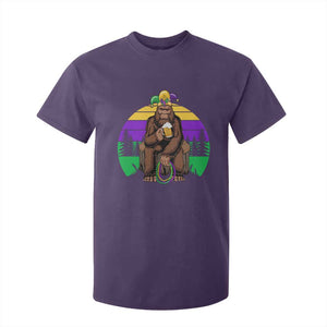 Mardi Gras Bigfoot Sasquatch Funny Beer Lover T Shirt For Kid TS09 Purple Print Your Wear