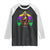 Mardi Gras Bigfoot Sasquatch Funny Beer Lover Raglan Shirt TS09 Black White Print Your Wear