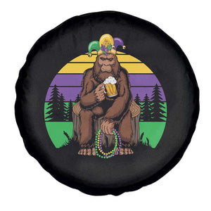 Mardi Gras Bigfoot Sasquatch Funny Beer Lover Spare Tire Cover TS09 Print Your Wear