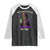 Mardi Gras Raglan Shirt Don't Make Me Go All Voodoo On You Skeleton Witch Doctor TS09 Black White Print Your Wear