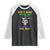 Mardi Gras Raglan Shirt Don't Make Me Go All Voodoo On You Skull TS09 Black White Print Your Wear