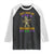 Mardi Gras Raglan Shirt Don't Make Me Go All Voodoo On You Creepy Doll TS09 Black White Print Your Wear