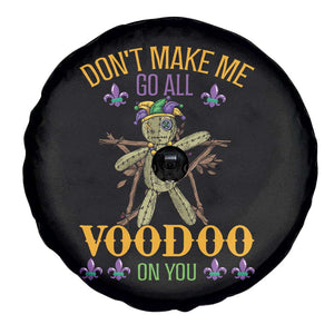 Mardi Gras Spare Tire Cover Don't Make Me Go All Voodoo On You Creepy Doll TS09 Print Your Wear