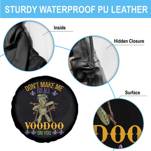 Mardi Gras Spare Tire Cover Don't Make Me Go All Voodoo On You Creepy Doll TS09 Print Your Wear