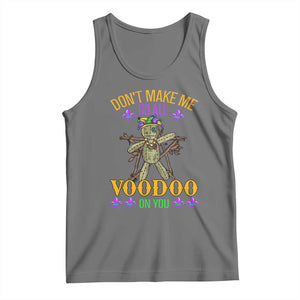 Mardi Gras Tank Top Don't Make Me Go All Voodoo On You Creepy Doll TS09 Black Heather Print Your Wear