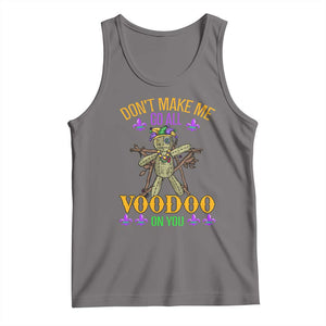 Mardi Gras Tank Top Don't Make Me Go All Voodoo On You Creepy Doll TS09 Deep Heather Print Your Wear