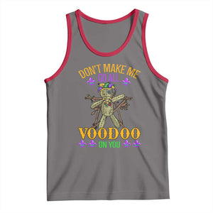 Mardi Gras Tank Top Don't Make Me Go All Voodoo On You Creepy Doll TS09 Deep Heather Red Print Your Wear