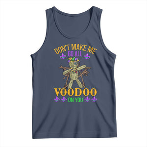 Mardi Gras Tank Top Don't Make Me Go All Voodoo On You Creepy Doll TS09 Navy Print Your Wear