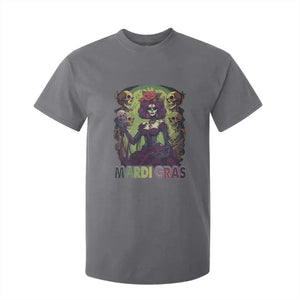 Mardi Gras T Shirt For Kid Voodoo Queen Skeleton Witch Creepy Skull TS09 Charcoal Print Your Wear