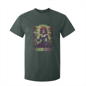 Mardi Gras T Shirt For Kid Voodoo Queen Skeleton Witch Creepy Skull TS09 Dark Forest Green Print Your Wear
