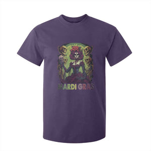 Mardi Gras T Shirt For Kid Voodoo Queen Skeleton Witch Creepy Skull TS09 Purple Print Your Wear