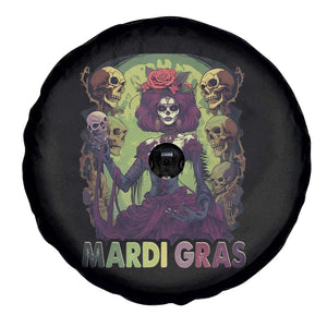 Mardi Gras Spare Tire Cover Voodoo Queen Skeleton Witch Creepy Skull TS09 Print Your Wear