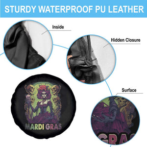 Mardi Gras Spare Tire Cover Voodoo Queen Skeleton Witch Creepy Skull TS09 Print Your Wear
