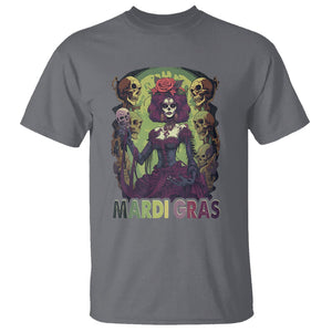 Mardi Gras T Shirt Voodoo Queen Skeleton Witch Creepy Skull TS09 Charcoal Printyourwear