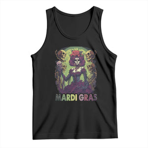 Mardi Gras Tank Top Voodoo Queen Skeleton Witch Creepy Skull TS09 Black Print Your Wear