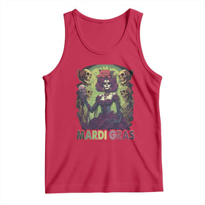 Mardi Gras Tank Top Voodoo Queen Skeleton Witch Creepy Skull TS09 Red Print Your Wear