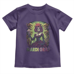 Mardi Gras Toddler T Shirt Voodoo Queen Skeleton Witch Creepy Skull TS09 Purple Print Your Wear