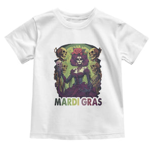 Mardi Gras Toddler T Shirt Voodoo Queen Skeleton Witch Creepy Skull TS09 White Print Your Wear