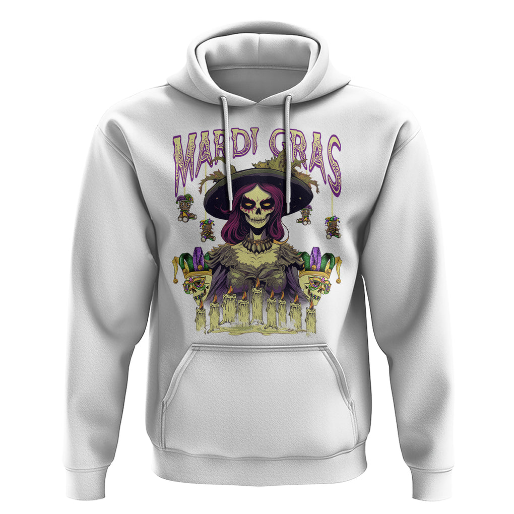 Mardi Gras Hoodie Voodoo Queen Creepy Doll TS09 White Printyourwear