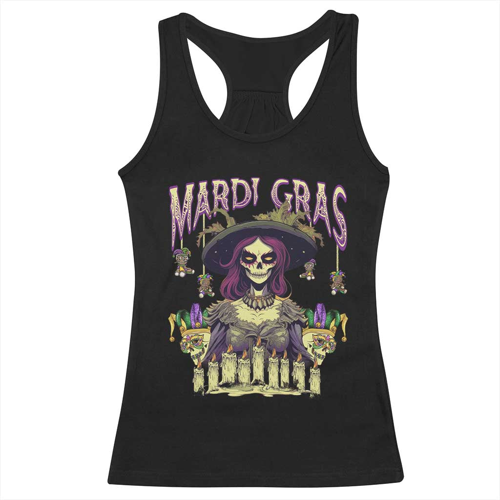 Mardi Gras Racerback Tank Top Voodoo Queen Creepy Doll TS09 Black Print Your Wear