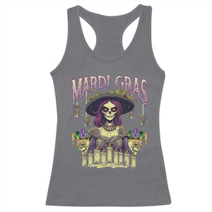Mardi Gras Racerback Tank Top Voodoo Queen Creepy Doll TS09 Charcoal Print Your Wear