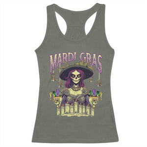 Mardi Gras Racerback Tank Top Voodoo Queen Creepy Doll TS09 Military Green Print Your Wear