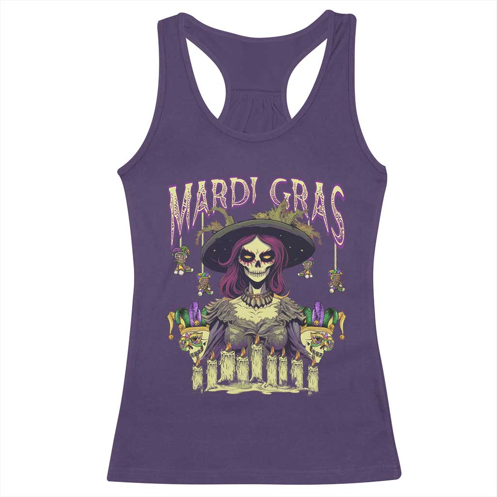 Mardi Gras Racerback Tank Top Voodoo Queen Creepy Doll TS09 Purple Print Your Wear